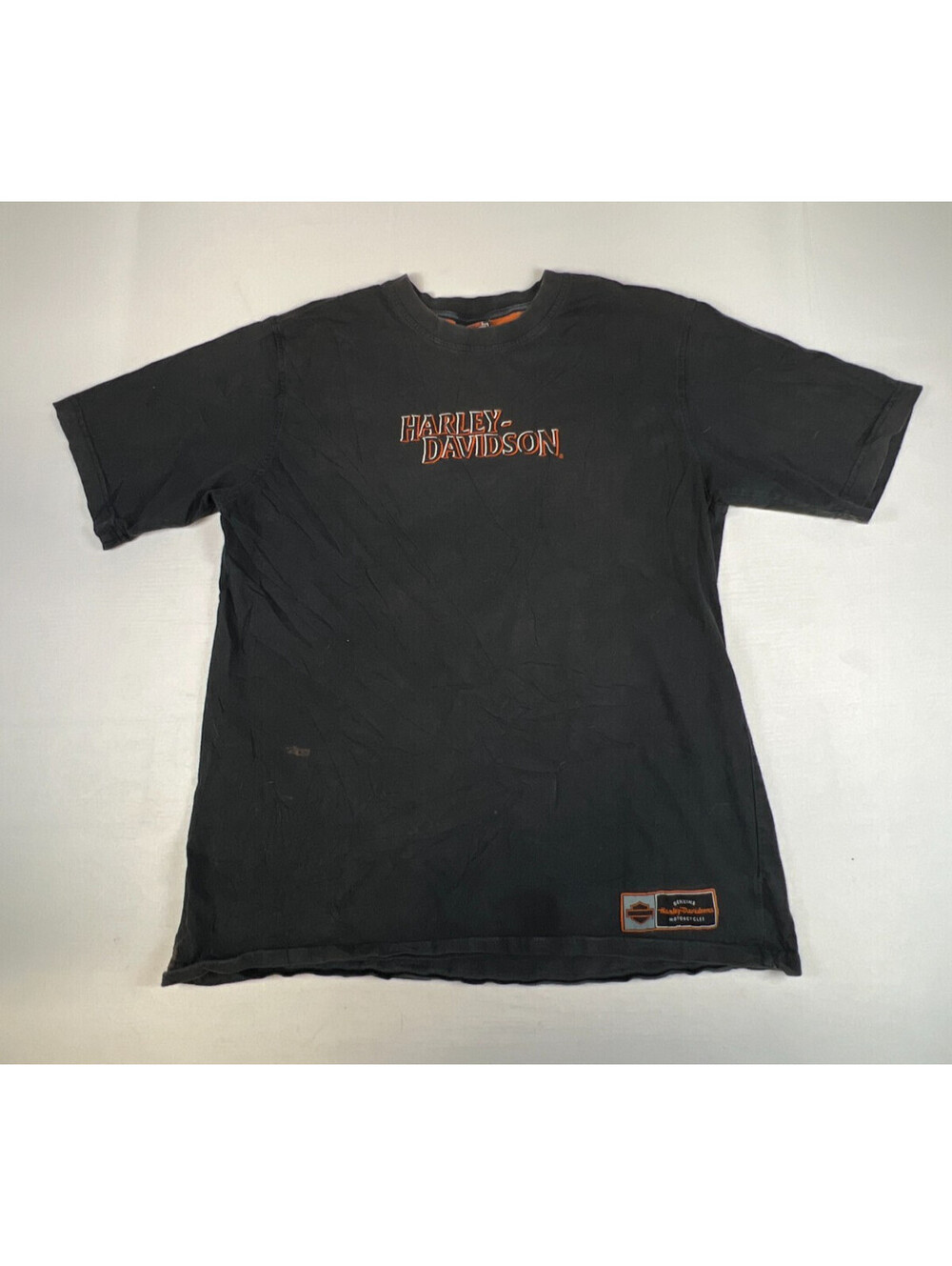 Harley-Davidson Men L T-Shirt Black Deland Florida Motorcycle Graphic Vintage